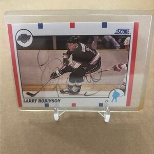 Autographed Larry Robinson NHL Card